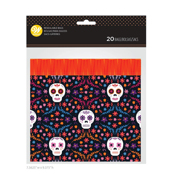 Wilton Day of the Dead Resealable Bags 20ct