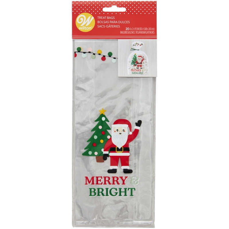 Wilton Santa Merry and Bright Treat Bags 12ct