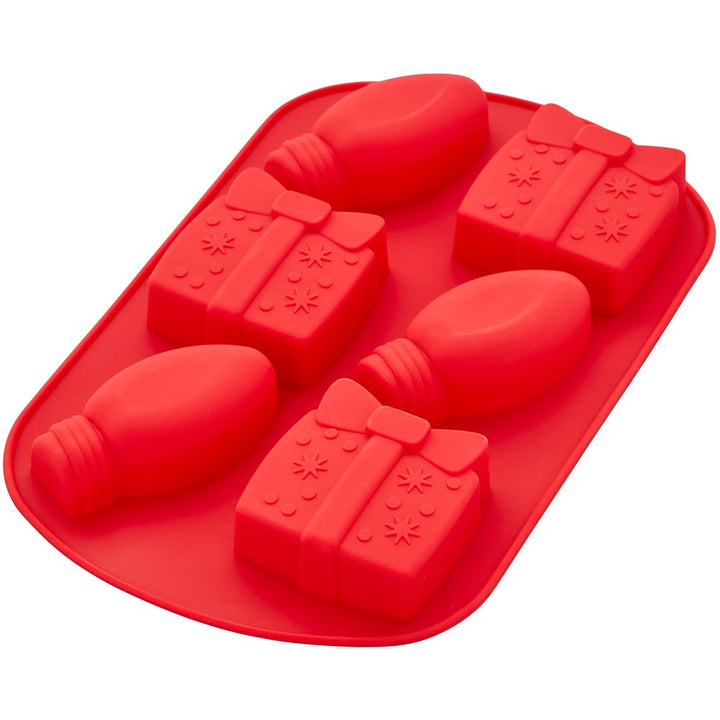 Wilton Xmas, Lightbulb and Gift Silicone Mould
