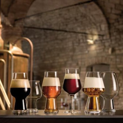 Luigi Bormioli Birrateque Craft Beer Glasses Pilsner Set of 2