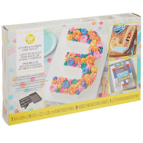 Wilton Countless Celebrations 10 Piece Letter and Number Cake Pan Set
