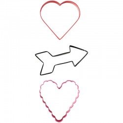 Wilton Cookie Cutter Valentine 3pc Set