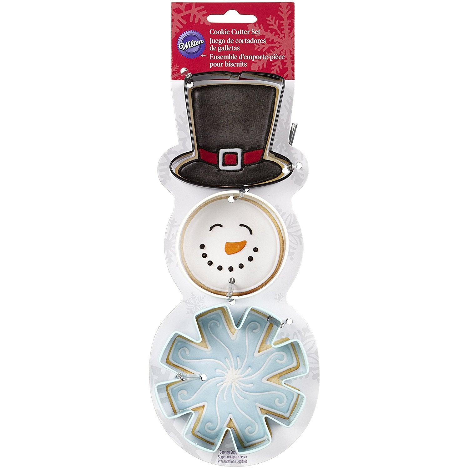 Wilton Cookie Cutter Metal Snowman 3pc Set