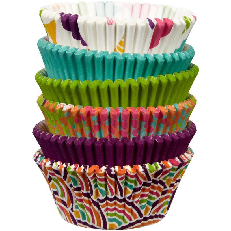 Wilton Std Baking Cups Assorted Colours and Patterns 150ct