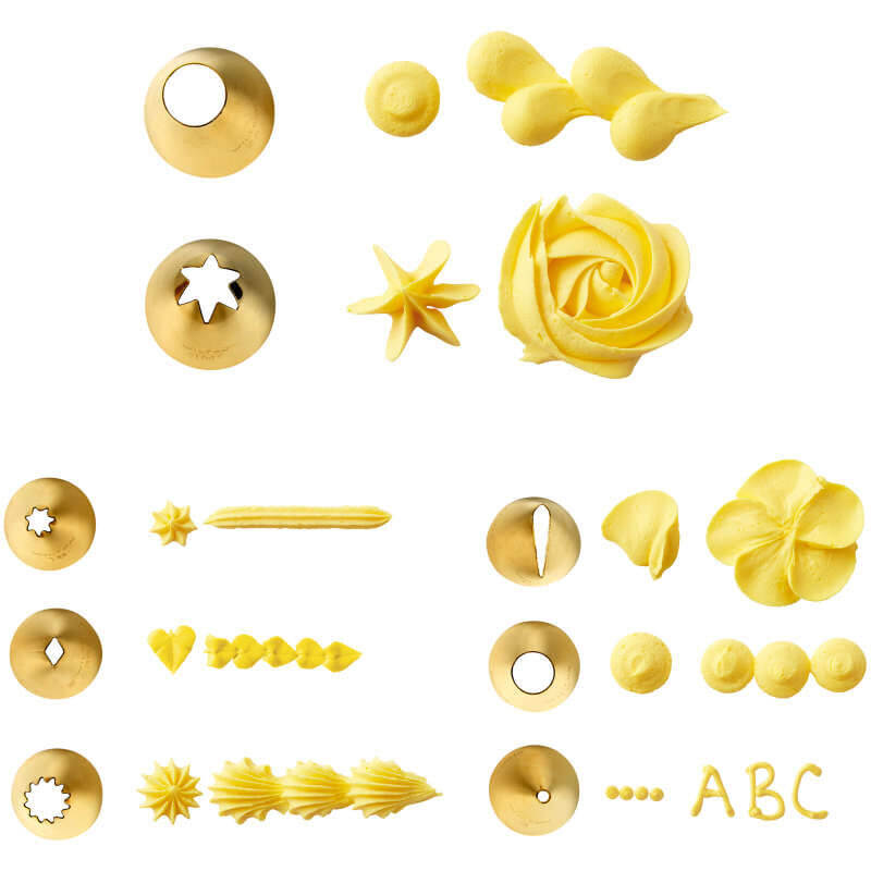 Wilton Navy & Gold Decorating Tip Set