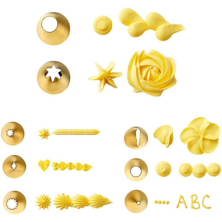 Wilton Navy & Gold Decorating Tip Set