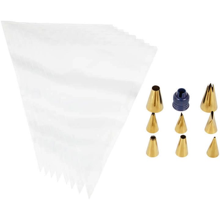 Wilton Navy & Gold Decorating Tip Set