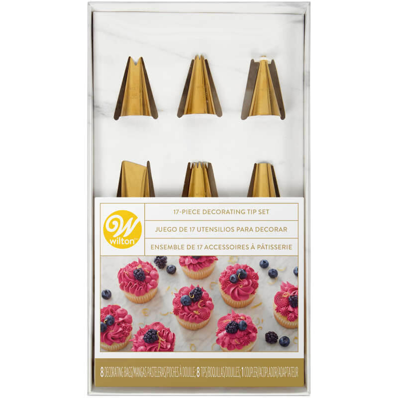 Wilton Navy & Gold Decorating Tip Set