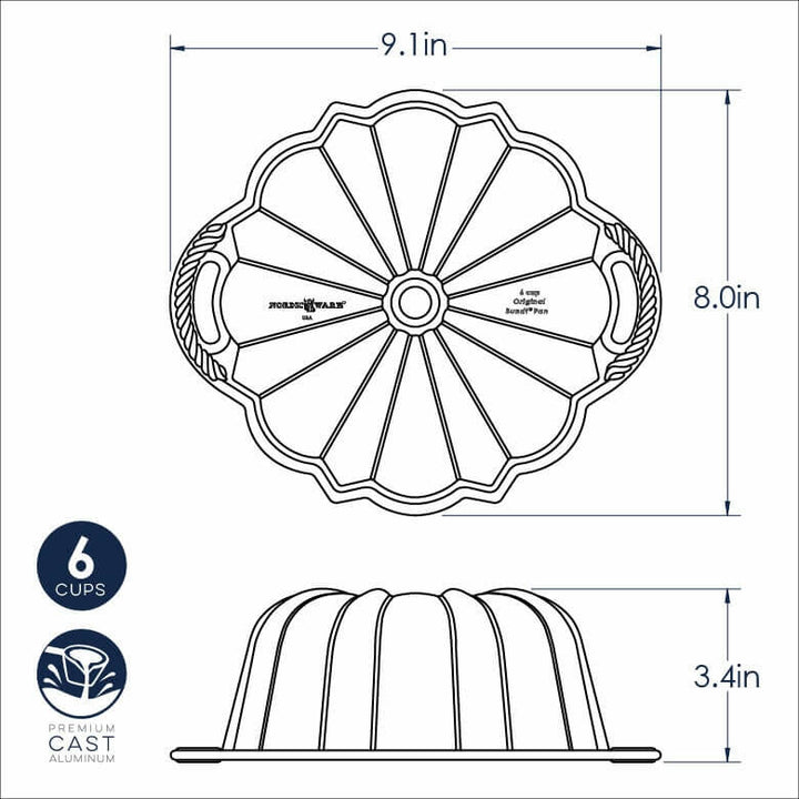 NordicWare Anniversary Gold Midi Bundt Pan