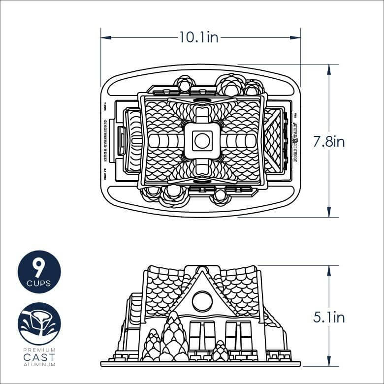 NordicWare Gingerbread House 9cup Cake Pan