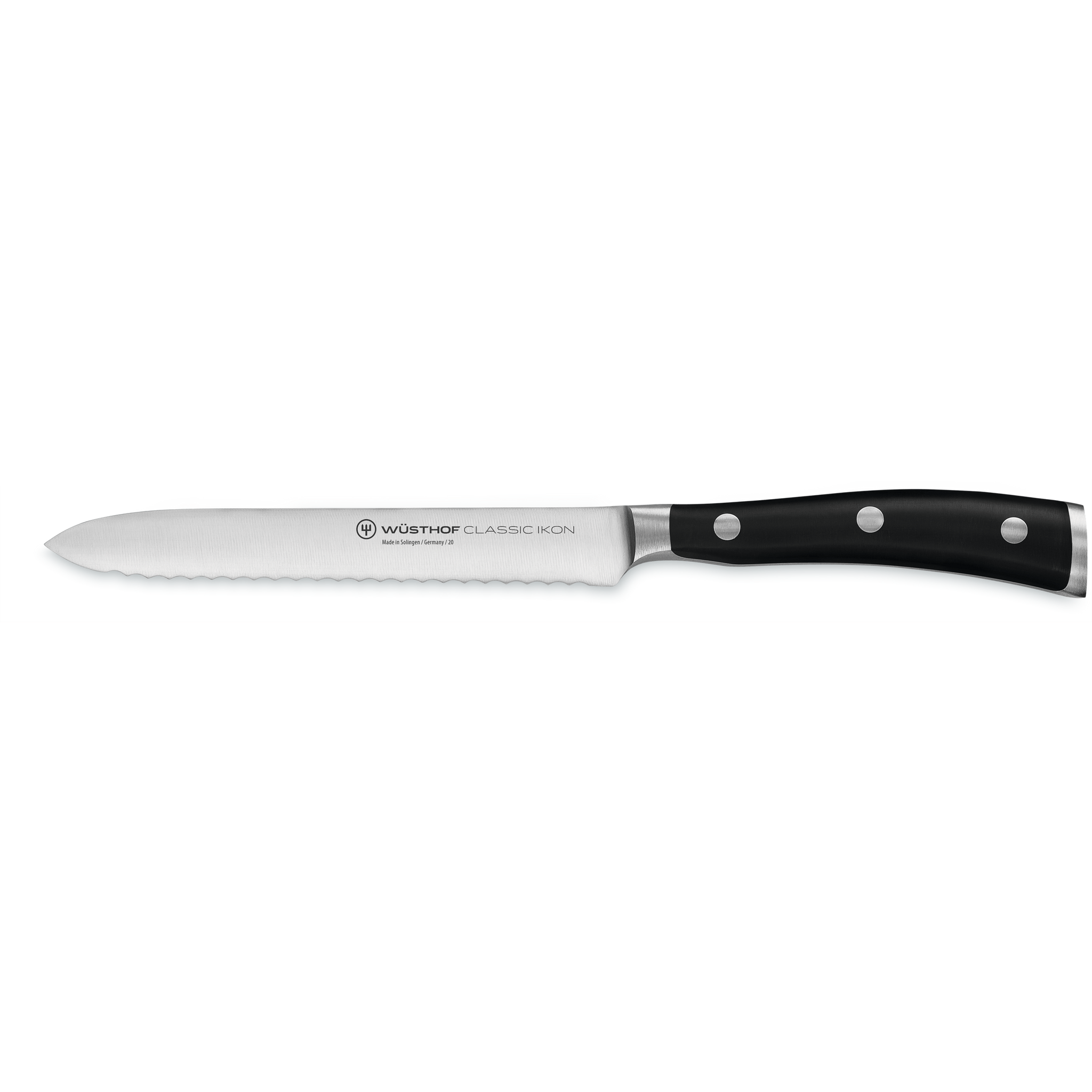Wusthof Classic Ikon Black Serrated Knife 14cm