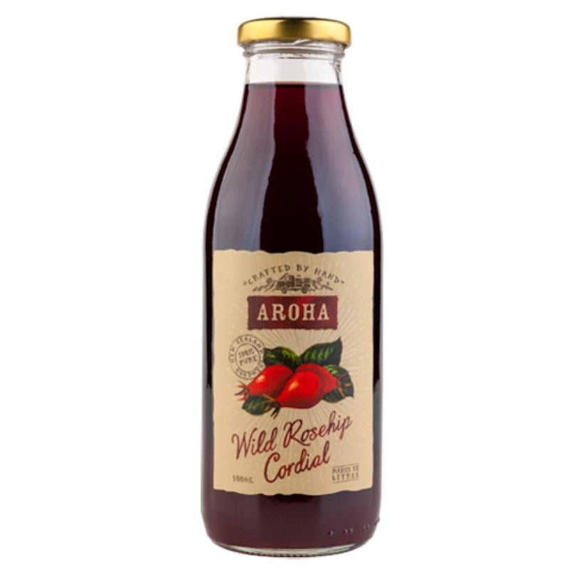 Aroha Drinks Wild Rose Hip Cordial 500ml