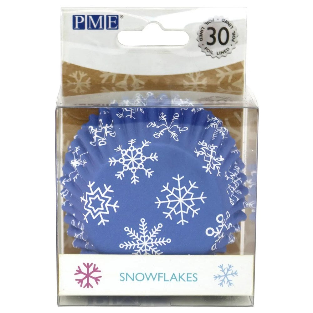 PME Foil Lined Baking Cups Snowflakes 30pk
