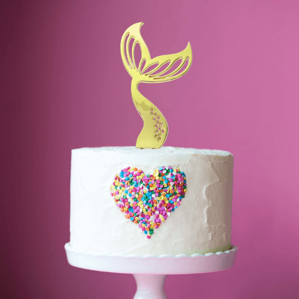 Rose Gold Cake Topper Mermaid's Tail