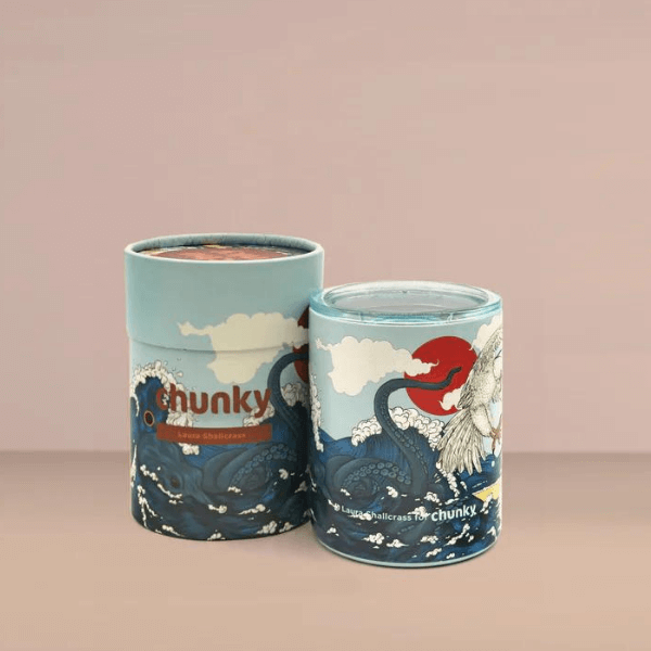 Chunky Coffee Cup Laura Shallcrass: Blue Wave