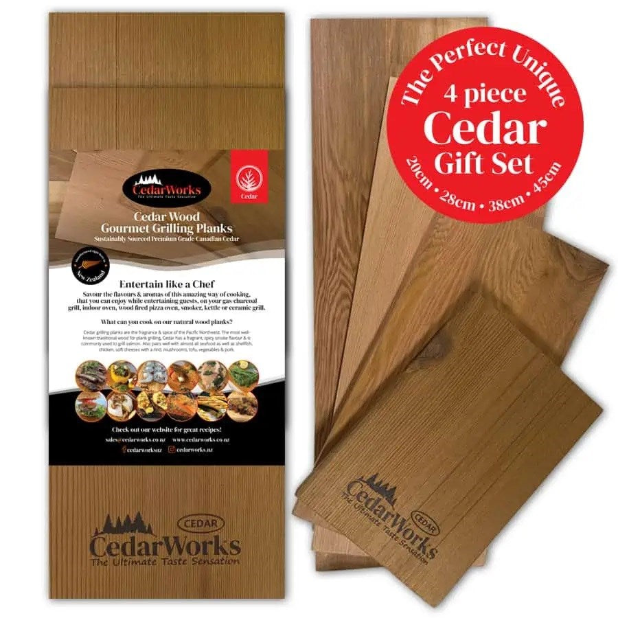 CedarWorks Grilling Plank Gift Set 4pce