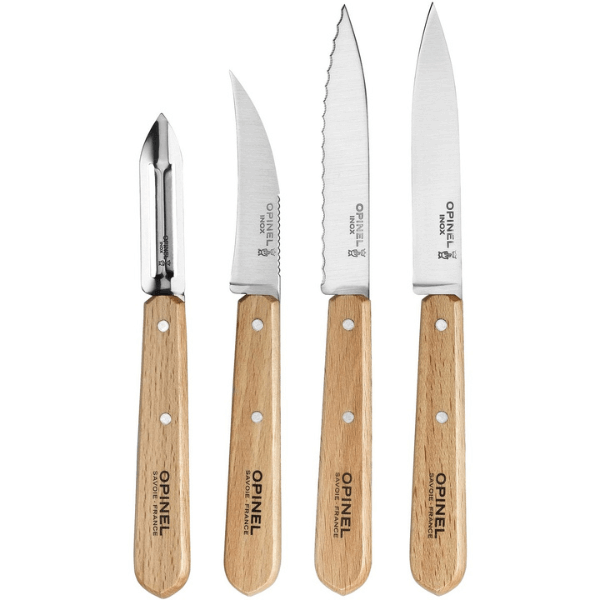 Opinel Natural Essential Knives 4pce