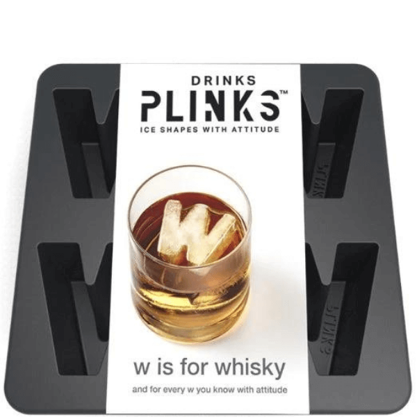 DrinksPlinks Letter Ice Mould: W for Whisky (&M)