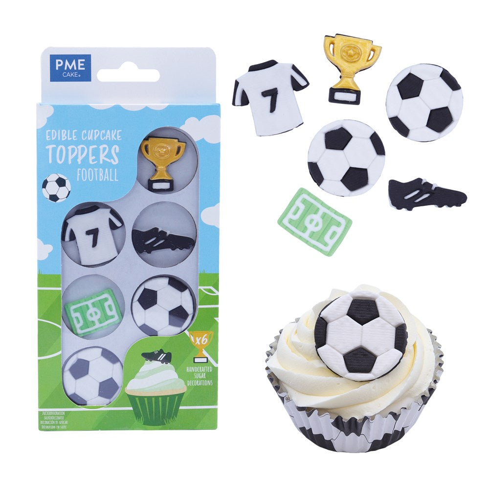 PME Edible Soccer/Football Cupcake Toppers