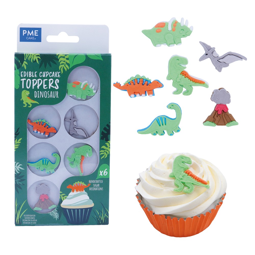 PME Edible Dinosaur Cupcake Toppers