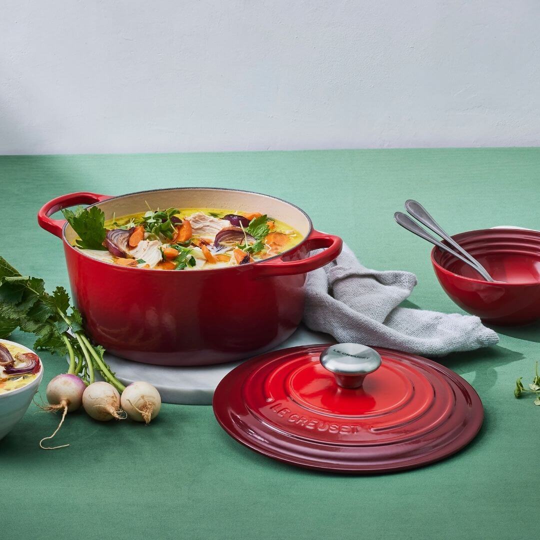 Le Creuset Signature Round Casserole Cerise – Milly's Kitchen