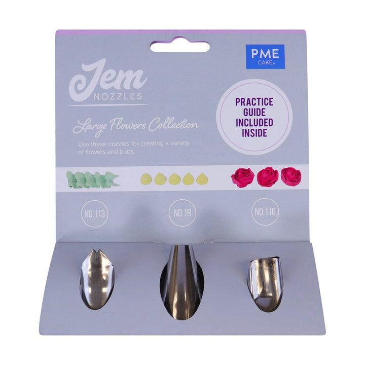 PME Large Flowers Collection Nozzle Set pk3
