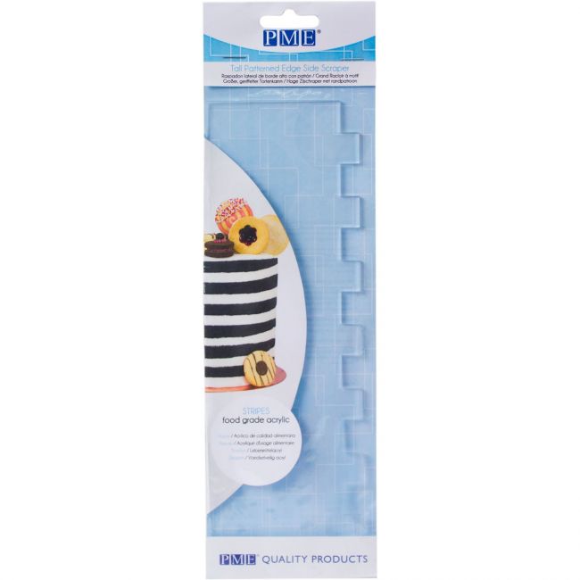 PME Tall Patterned Cake Edge Scraper