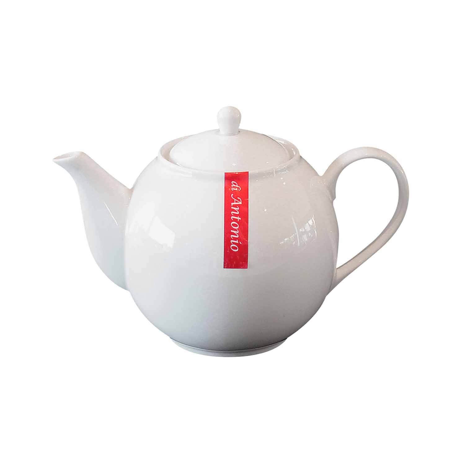 White Porcelain Round Tea Pot 1L