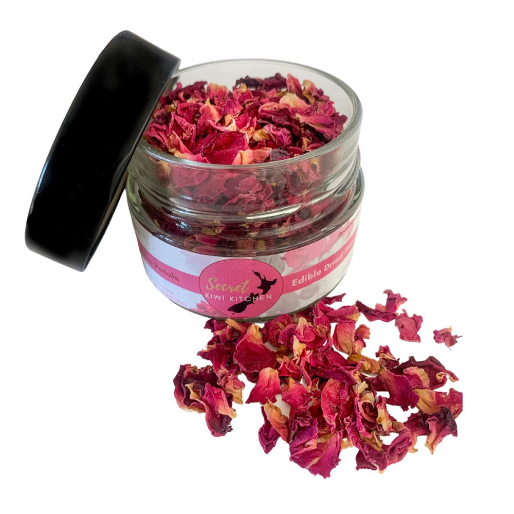 Edible Dried Flowers - Red Rose Petals 10g