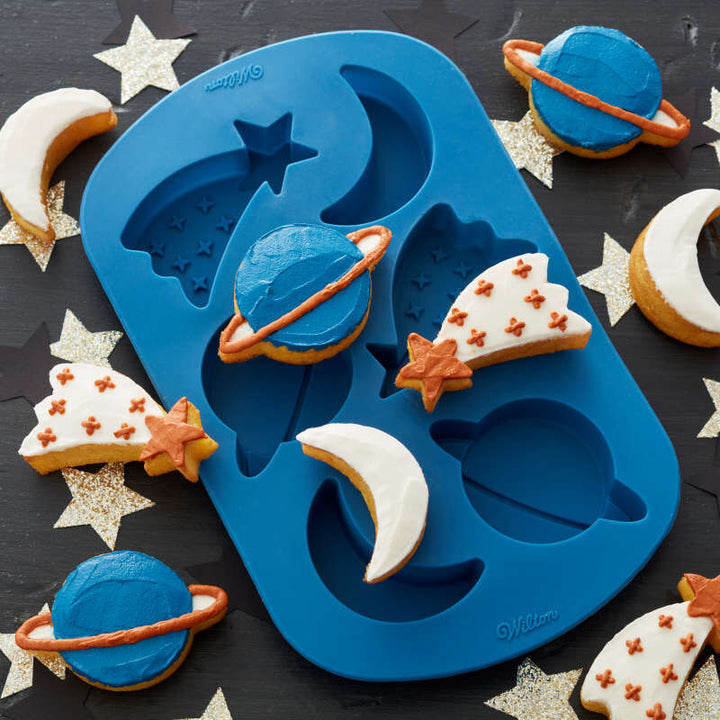 Wilton Shooting Star, Planet and Moon Treat Mould 6cav