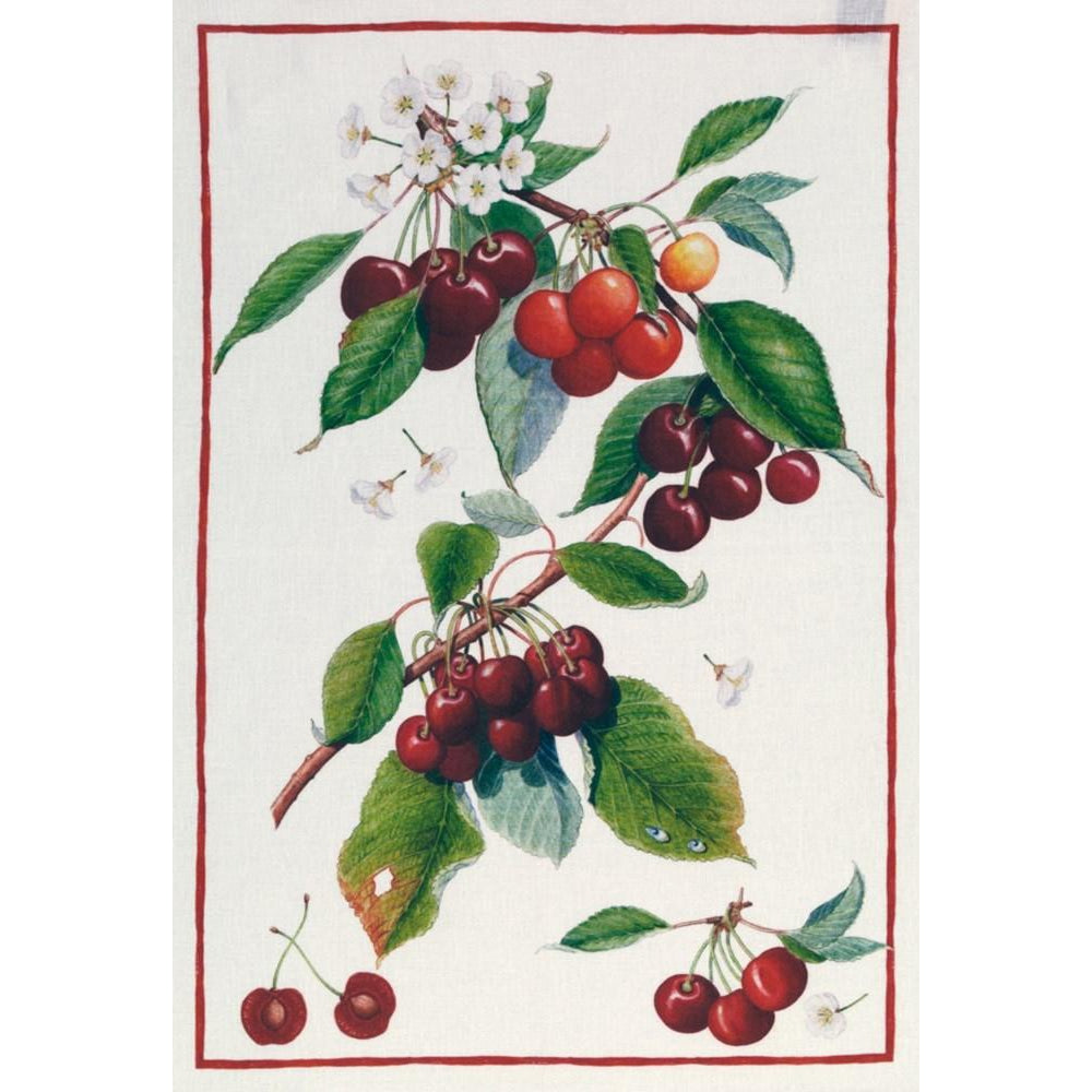 Italian Linen Tea Towel Cherries
