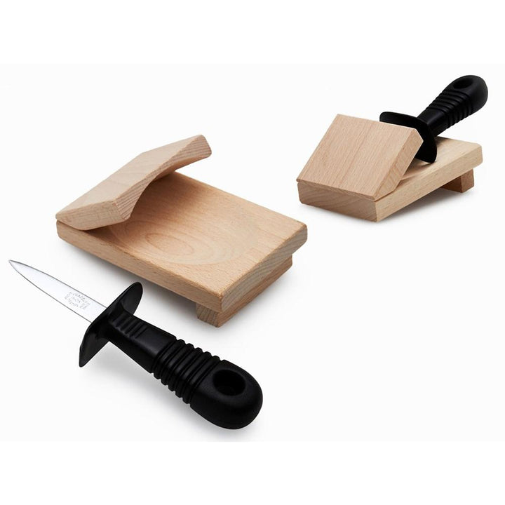 Andre Verdier Laguiole Oyster Shucker with Board