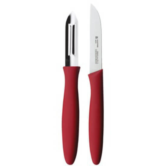 WMF Vege Knife & Peeler Red 2pce