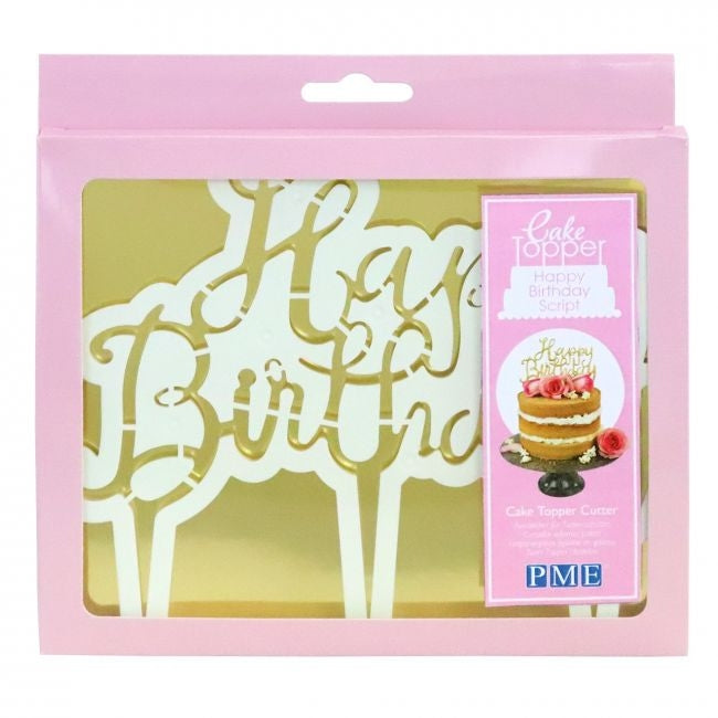 PME Cake Topper Cutter Happy Birthday