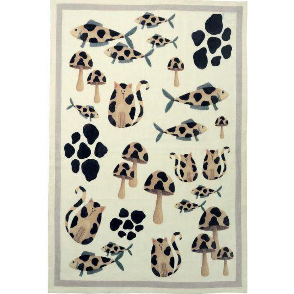 Italian Linen Tea Towel Macchia Pesci