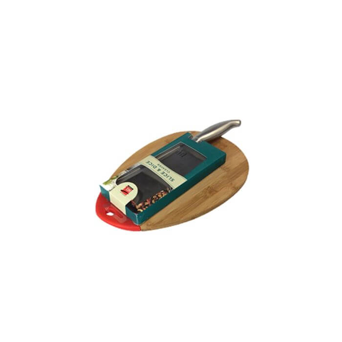 School of Wok Cleaver with Bamboo Board Set