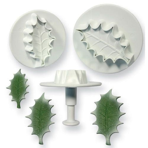 PME Veined Holly Leaf Cutters Extra Large 3pc Set