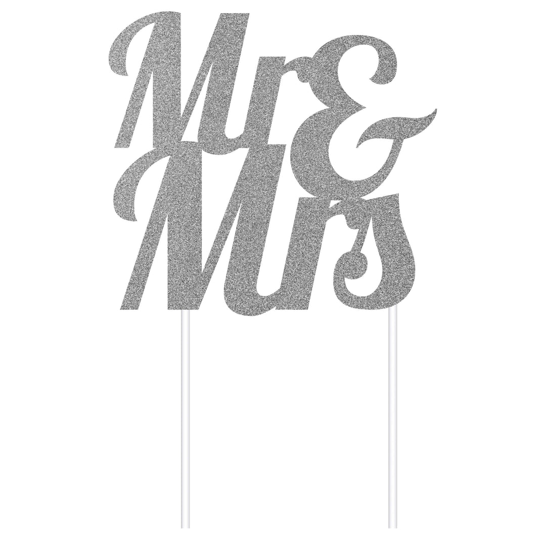 Glitter Mr & Mrs Cake Topper