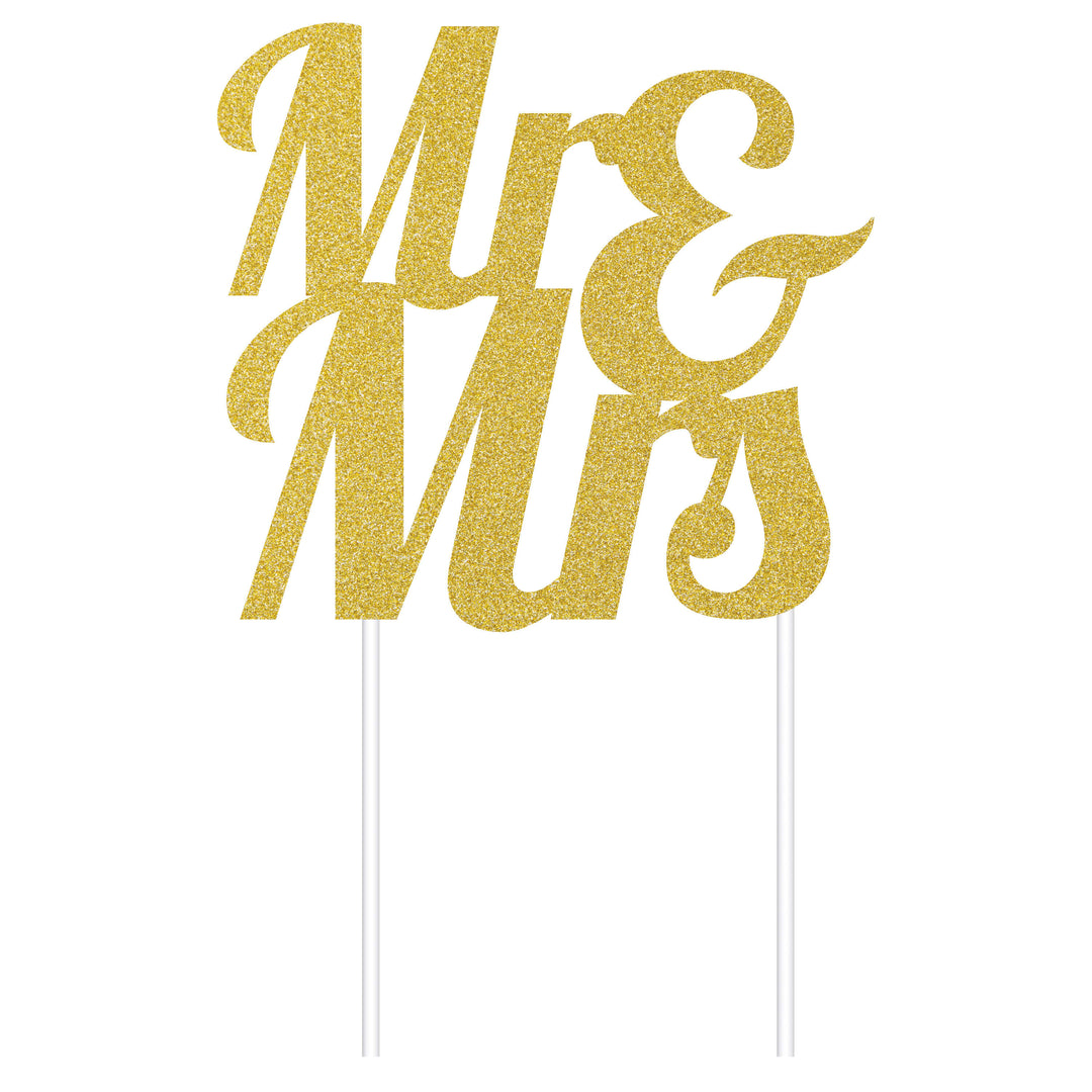 Glitter Mr & Mrs Cake Topper