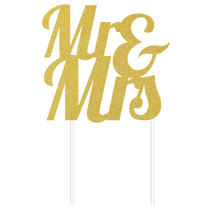 Glitter Mr & Mrs Cake Topper