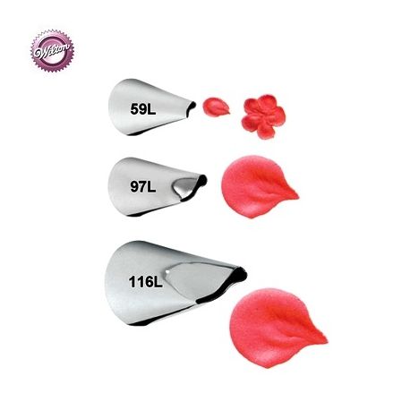 Wilton Left Hand Petal Tip Set 3pc