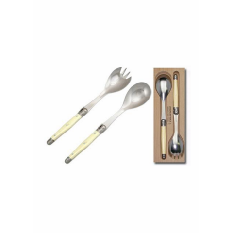 Andre Verdier Laguiole Salad Servers Ivory