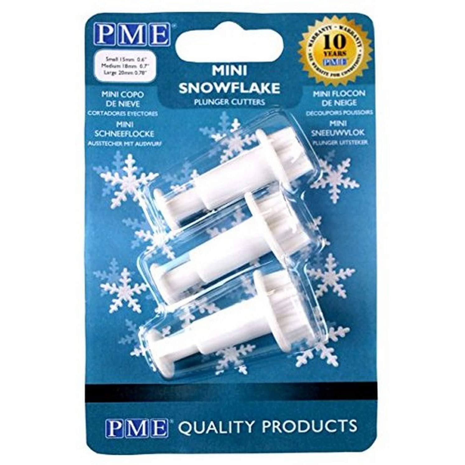 PME Mini Snowflake Plunger Cutter Set